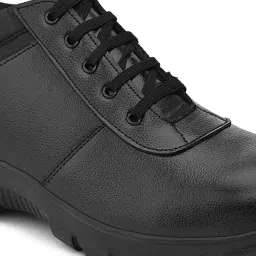 Enrich Field Genuine Leather High Ankle Safety Shoe for Men/Black (24BLK-P.) image 2