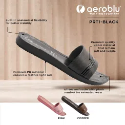 aeroblu Women Colorblocked Casual Slip-on Flats | Anti Skid | Lightweight | Cushioned Footbed image 2