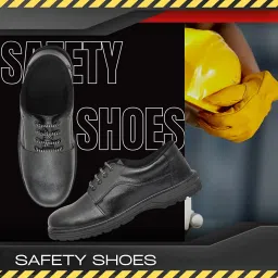 ratanic Real Leather Steel Toe Industrial Safety Shoes for Man/Safety Shoes for Men Light Weight Construction, Outdoor image 2