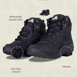 leo's fitness shoes Leo Men's Waterproof Non-Slip Lightweight Outdoor High Top Ankle Boots For Men image 2