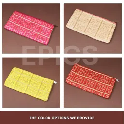 epics Embroidery Checks Designed Wedding Return Gift Women Wholesale Bridal Traveling potli Bag with Zipper for Ladies Shagun Purse Gifting Haldi Mehandi Come as Combo of image 4