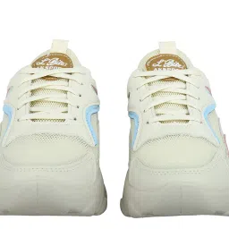 irsoe Comfortable and Latest Casuals Shoes|Sports Shoes Athletic |Walking Shoes for Girls (Cream) image 1