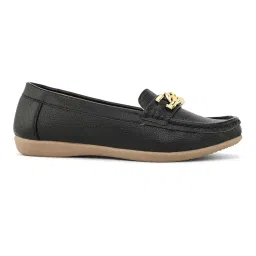 xe looks Women's Fancy Chain Design Loafer Ballet & Moccasins Faux Leather, Comfortable and Trendy, Slip-on Mule Shoes for Daily Casual Wear & Formal Wear for Women & Girls image 5