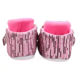 neska moda 6 To 12 Months Baby Girls Cotton Hook & Loop Shoes/Booties-BT2523 image 1