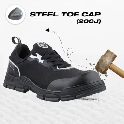 fuel Reevon-01 Safety Shoes with Fabric Upper, Nitrile Rubber Sole & Non-Metallic 200J Toe Cap image 1