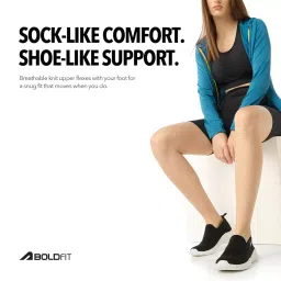 boldfit GlideX Shoes for Women Slip-on Everyday Wear Walking Shoe for Women Soft Cushion Loafers Shoe for Woman Anti Slip Shoes Without Lace Foot Wear for Ladies Slip-ons image 2