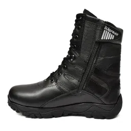 warnex Rapid Response Army & Tactical boot side zip Genuine Leather Light Weight Shoes Boots For Men image 3