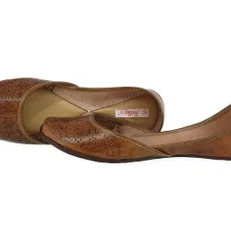 fulkari Women Cutwork Casual Genuine Soft Leather Jutis | Bite and Pinch Free Juttis | Punjabi Jutti | Girl's Office Flat Ladies Mojari | dailywear Ethnic Juti | image 1