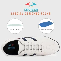 cruiser Mens Sneakers | Casual Shoes | Experience Comfort & Style with Soft Cushioned Insole | Trendy Lace-Up Design Sneaker (2579) image 4