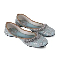 indiestride Women Rajasthani Embroidered with Payal Punjabi Mojaris Jutti’s Juti’s Shoe image 1