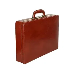 charpe 18 IN High Grain Leather Padded Handle Hard Sided Case Laptop Planner Compartment Attache Brief Case Combination Locks | Men Advocate Business| Expandable 2 IN image 1