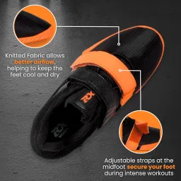 rxn Hercules Weightlifting Shoes for Men and Women - Weight Lifting Shoes for Powerlifting, Deadlifting & Crossfit - Strap and Lace-Up Gym Shoes - Non-Slip Olympic Lifting Shoes image 2