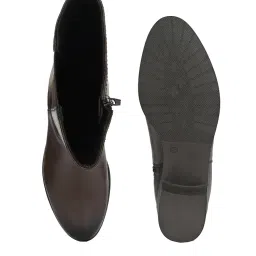 delize Womens Brown Chelsea Knee Boots 65380 image 5