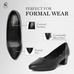 marc loire Women's Formal Block Heel Pump Shoes for Office, Party and Formal Occasions. image 1
