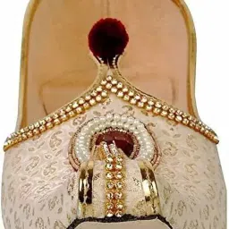 Men's Handmade Synthetic Wedding Juttis image 1