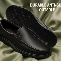 kraasa ZOVO Premium Vegan Leather Men's Formal Shoe | Slip On Shoes | Soft Cushioned Insole |Arch Support, Business Casual, Office Wear Shoes image 5