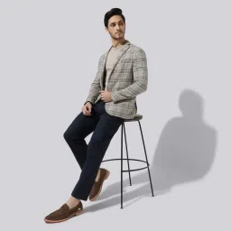 neeman's Block Heel Loafers for Mens | Breathable Knit Upper Comfortable & Flexible EVA Sole image 3