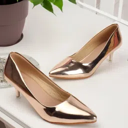 carlton london Women Stylish Slipon Pump Shoes with Stiletto Heels, Pointed Toe image 2