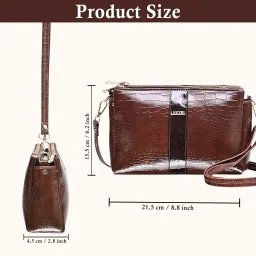 leezel Women's Crossbody Sling Bag – Lightweight & Stylish Vegan Leather bag image 1