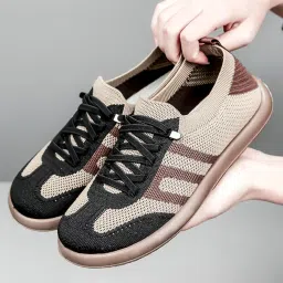carl vinson 1Pcs Women’s Breathable German Training Shoes – Lightweight Woven Slip-On Mom Shoes for Spring image 5