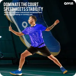 aivin Attract 2.0 Badminton Shoes | Badminton Shoes | Men Non Marking Shoes for Badminton | Anti Skid Breathable Sports Shoes image 2