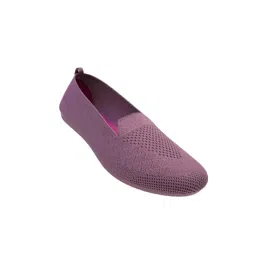 pushan Julie-21 Move Women's Knit Ballet Flats, Breathable Mesh Slip-On Shoes, Purple image 1