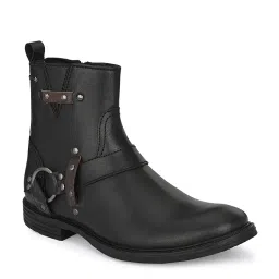 delize Brown|Black Leather Mid Ankle Side Zipper Men Boots image 2