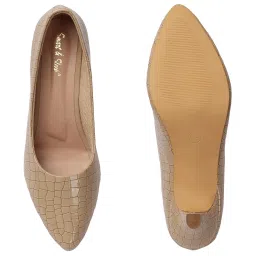 smart & sleek Women Pump Block Cone Heel Sandal image 3