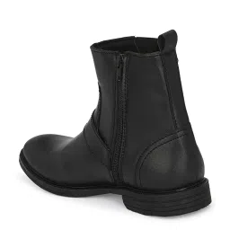 delize Brown|Black Leather Mid Ankle Side Zipper Men Boots image 5