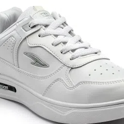 asian Men's BOSTON-01 White Casual Sneaker Shoes with Synthetic Upper Lightweight Comfortable Mid Top Sneaker Shoes for Men's & Boy's image 3