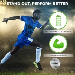 vizari Santos Turf Soccer Shoes for Boys and Girls| Athletic Turf Shoes with Durable Two Color Synthetic Upper | Youth Football Turf Shoes with Molded Rubber Oursole | Superior Traction on Turf Ground image 4