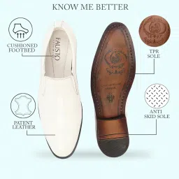 fausto Men Leather Formal Pull-On Shoes image 2