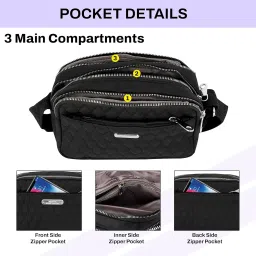 storite Women's Lightweight Crossbody Small Shoulder Bag Cell Phone Purses, Faux Leather Sling Type Bag With Adjustable Strap - (22x11x15 Cm) image 4