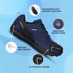 nivia Men Marathon Running Shoe for Mens | Rubber Outsole with Breathable Mesh Upper with PVC Synthetic Leather | Die Cut N.R E.VA Sockliner | Ideal for Trail Running image 1