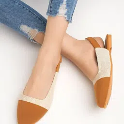 glematoz Women's Block Heel Bellies – Stylish & Comfortable Ballet Flats for Office Ethnic Party Block Heels Mules Sandals Classic Ballerina Flat Shoes image 1