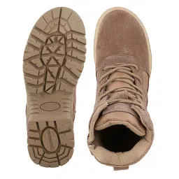fuel DMS Men's High Ankle Suede Leather Boots in Lace-Up for Outdoor Trekking & Casual Boots with Cushioned Sole image 5