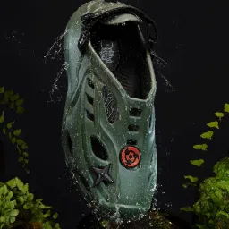 the souled store Hydros: Kakashi Men and Boys Green EVA Low Top Clogs image 1