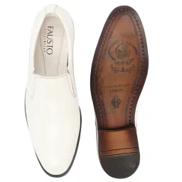 fausto Men Leather Formal Pull-On Shoes image 5