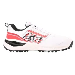 Dnine Performer 1 Rubber Studs Cricket Shoes | Black/Red/White | Lightweight & High-Grip Cricket Footwear| Professional Cricket Shoes image 4