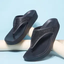 bata 5716 Crysti Kafi Black Chappal/Slippers/Thongs For Women|everyday|running|walking|Comfortable Fit|Fashionable image 5
