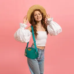 storite Women's Stylish Small Nylon Lightweight Sling Crossbody Shoulder Bag, Portable Ladies Purse with Adjustable Single Strap (23cm x 14.5cm x 8.5cm, PeacockBlue) image 4