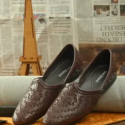 san frissco Men Faux Leather Atlantis Cherry Mojaris image 5