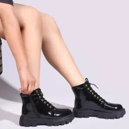tryme Comfortable Alluring Extra Cushion Inner Sole and Skin Friendly Ankle Boot with Low Heels for Womens and Girls image 2