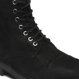 teakwood leathers Men's Leather Lace-up Chelsea Boot for Men, Round Toe, Blocked Heel, Textured Pattern TPR Outsole with Side Zipper | T_SH_TW_27 image 3