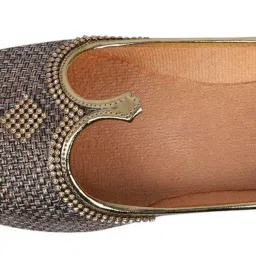 deeuco Men's Traditional Brown Jute Wedding,Ethnic, Party and Sherwani Jutti,Mojari image 1