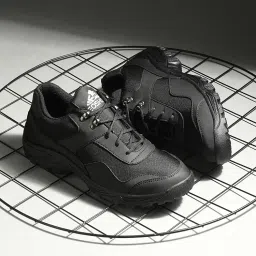 leo's fitness shoes Leo Men's Black Light Weight Casual Waterproof Shoes for Trekking, Hiking & Other Outdoor Activities image 1