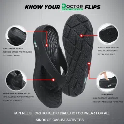 doctor health super soft Floats Men Soft Slippers with Mild Acupressure | Comfortable, Stylish, and Bright Colorful Flip Flops | Lab Tested Cushion and Bounce | Cushioned Footwear image 3