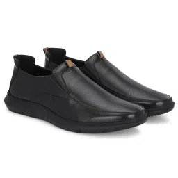 blue leather by centrino Genuine Leather Men's Formal Slip on Loafers |Comfort Trendy Non Lace-Up Design |Flexible Mocassins |Leather with Anti-Skid Sole |Perfect for Office Wear & Formal Dress (3997) image 2