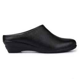 snasta Black Formal Shoes for Women|Vegan Leather Slip-Ons with Foam Insole & Airmix Sole image 2