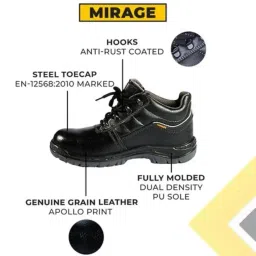 hillson Mirage Steel Toe Cap ISI - 15298 Part 2 Dual Density PU Sole Safety Shoes for Men image 2